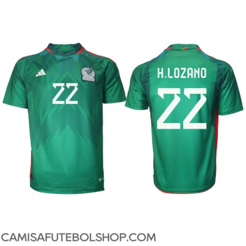 Camisa de time de futebol México Hirving Lozano #22 Replicas 1º Equipamento Mundo 2022 Manga Curta
